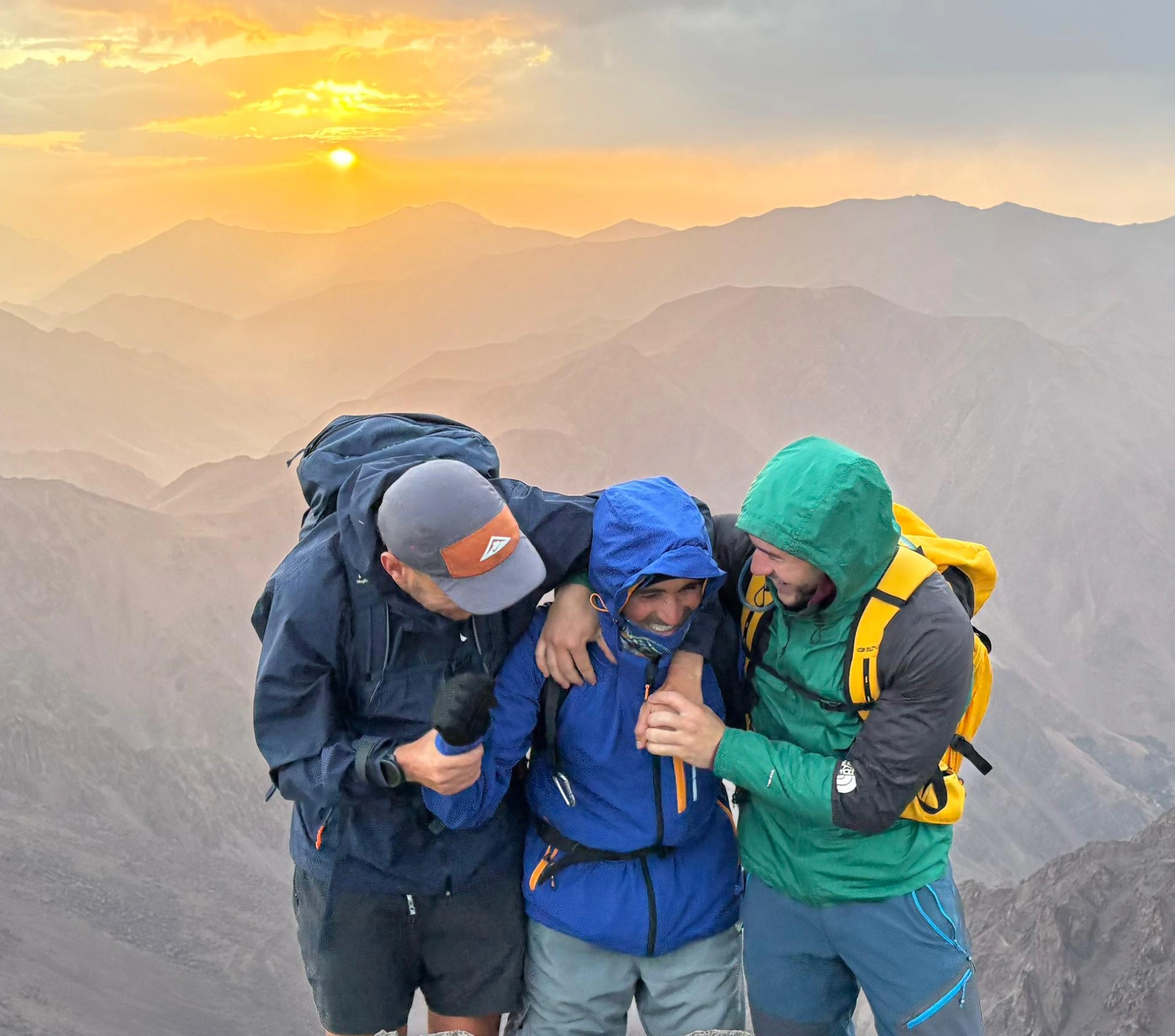 Trekking route from Oukaimeden to Mount Toubkal summit, High Atlas Morocco