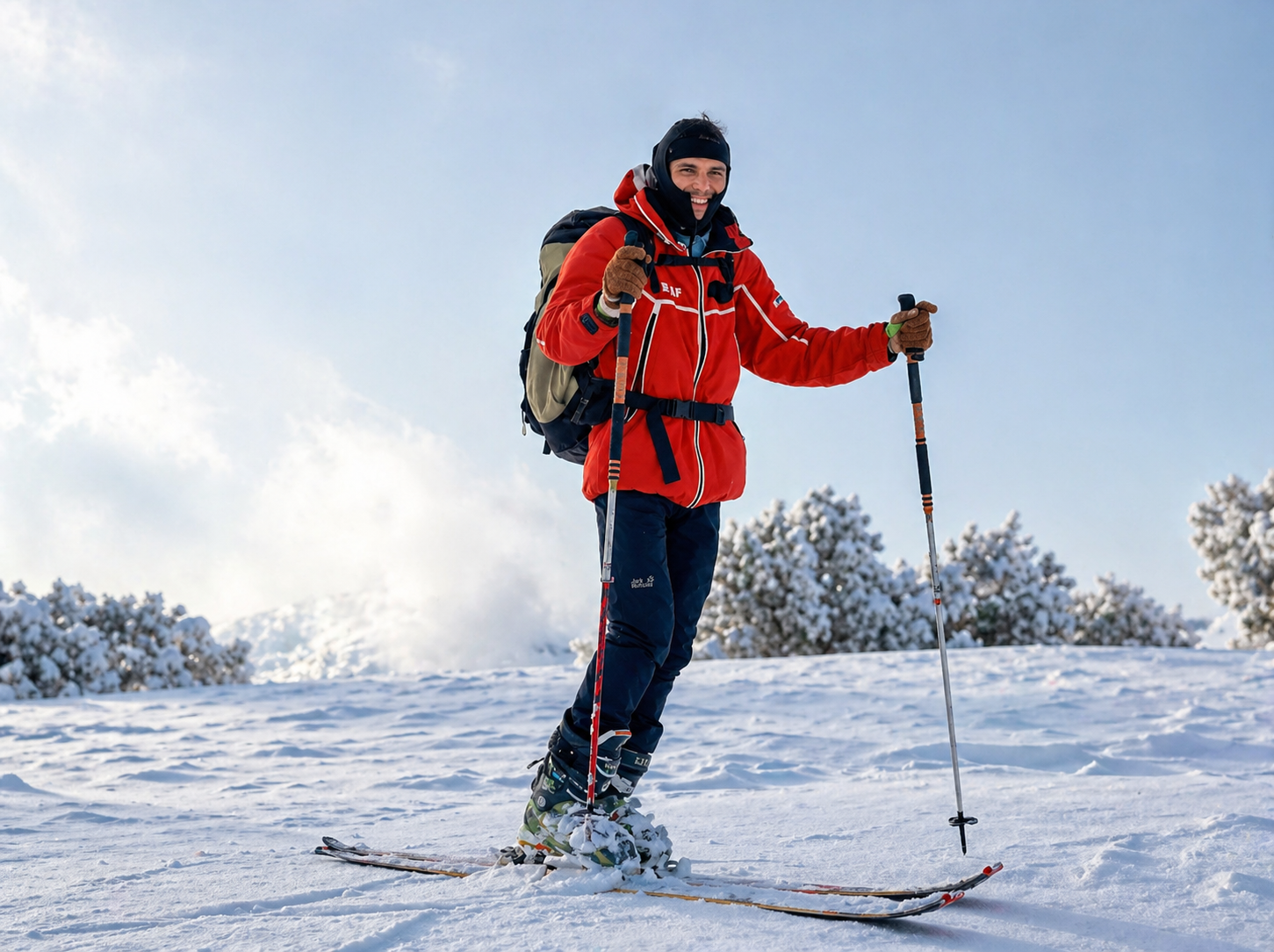 Ski touring in the High Atlas Mountains near Tizi Mizik Pass and Mount Toubkal